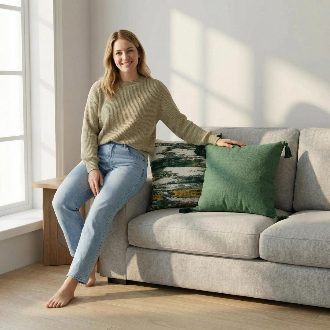 홈 노르딕 텍스처 원사염색 추상 자카드 면과 린넨 베개 - Yarn Home Decor 리뷰 및 가격