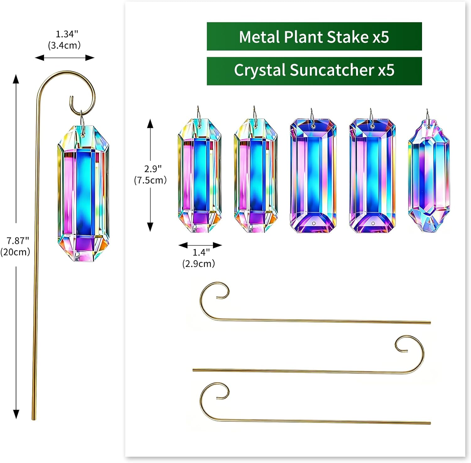 5개 크리스탈 선캐쳐 식물 지지대 골든 트렐리스 AB  - Crystal Sun Catcher 리뷰 및 가격