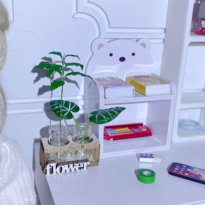 1세트 1:12 인형집 미니어처 수경재배 나무 꽃꽂이  - Home Decor Flowers 리뷰 및 가격