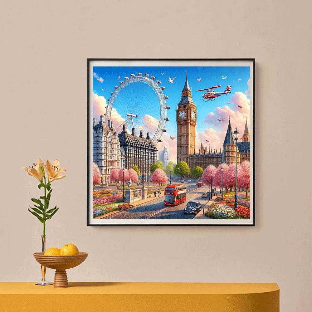 프레임리스 신상품 다이아몬드 모자이크 아트 런던 아이  - Home Decor London 리뷰 및 가격