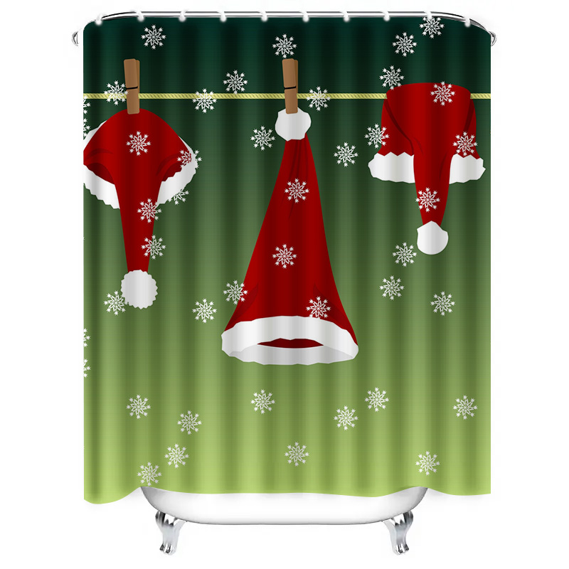 TU 축제 크리스마스 샤워 커튼 레드 산타 클로스 휴일 - Home Xmas Decor Ideas 리뷰 및 가격