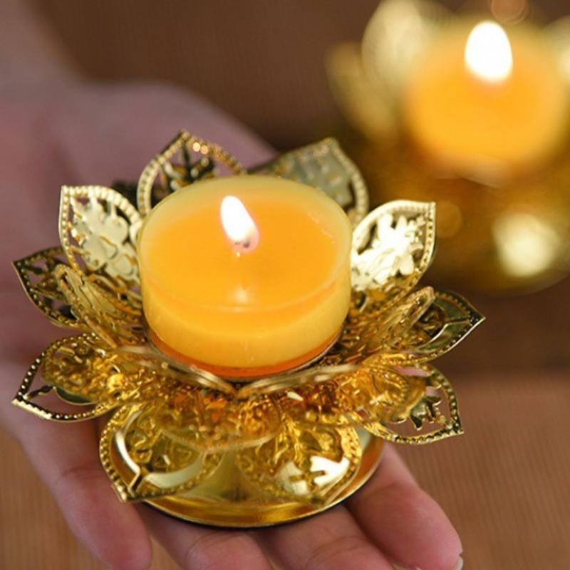 티라이트 홀더 골드 로터스 디자인 기름등 버너 빈티지  - Home Decor Gold 리뷰 및 가격