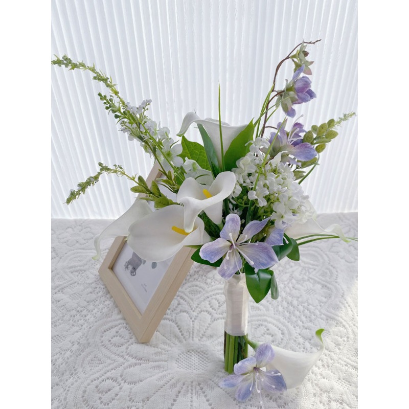 작고 신선한 느낌의 흰 칼라 백합 시뮬레이션 꽃, 스튜 - Home Decor Locations 리뷰 및 가격