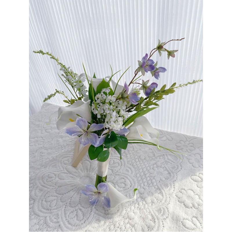 작고 신선한 느낌의 흰 칼라 백합 시뮬레이션 꽃, 스튜 - Home Decor Locations 리뷰 및 가격