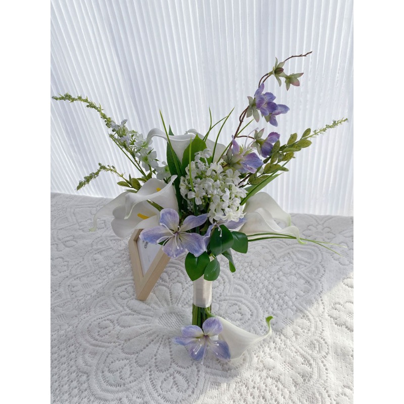 작고 신선한 느낌의 흰 칼라 백합 시뮬레이션 꽃, 스튜 - Home Decor Locations 리뷰 및 가격