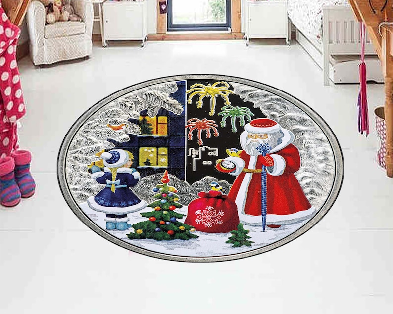 크리스마스 트리 원형 러그, 크리스마스 희귀 디자인 실 - Home Xmas Decor Ideas 리뷰 및 가격