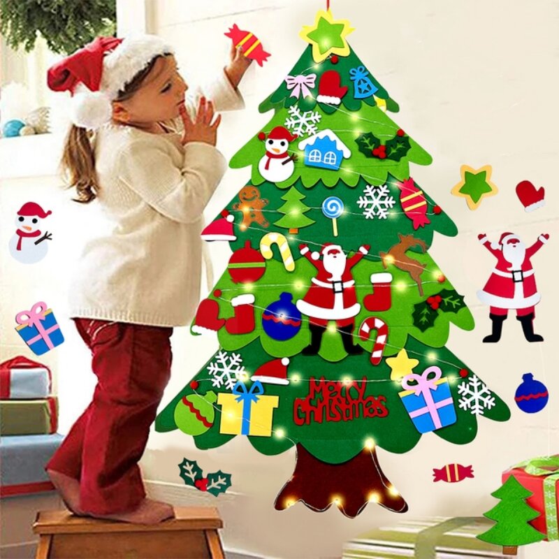 어린이 DIY 펠트 크리스마스 트리 세트 크리스마스 홈 - Home Xmas Decor Ideas 리뷰 및 가격